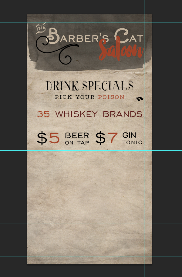 Saloon Menu 