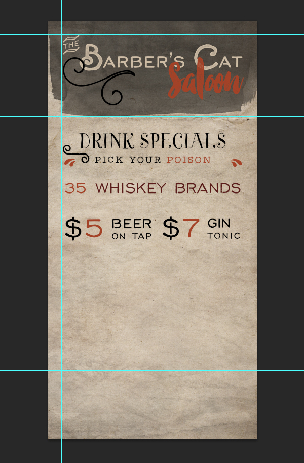 Saloon Menu 