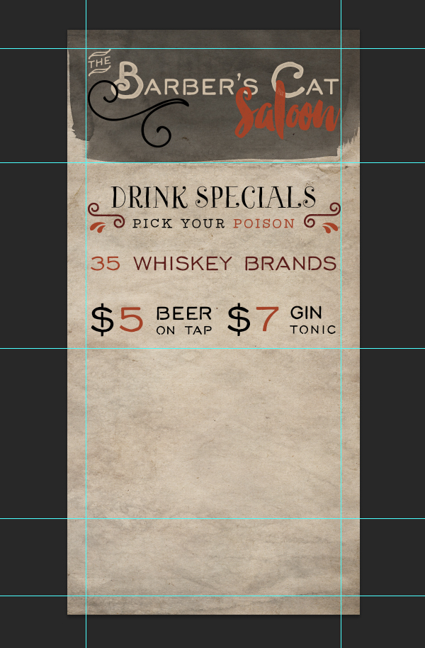 Saloon Menu 