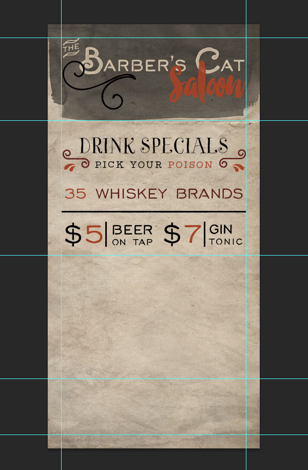 Saloon Menu 