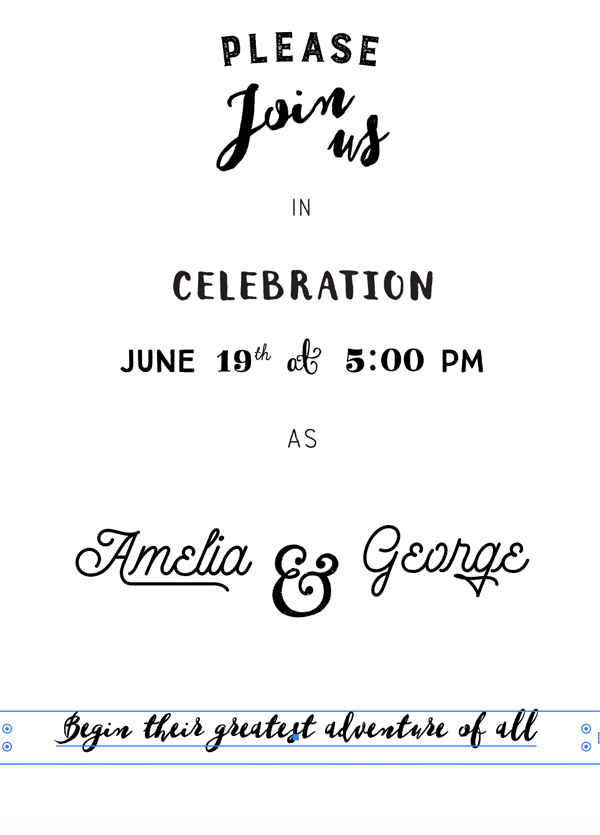 Handwritten-inspired Wedding Invitations - Only at Mospens Studio