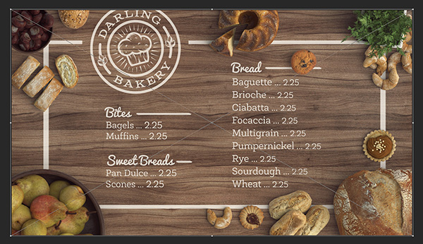 Bakery Menu