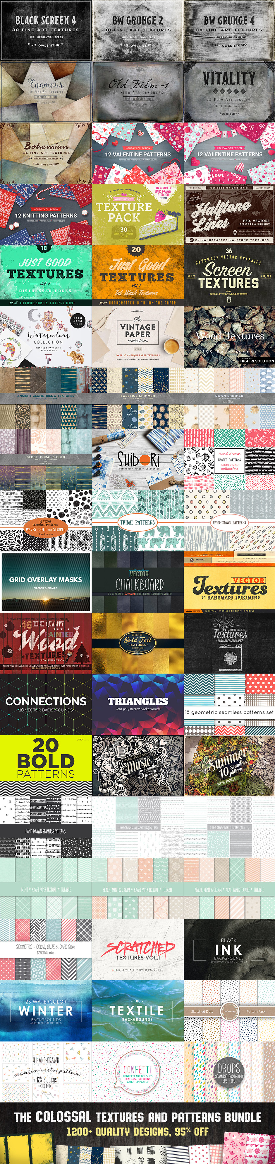 The Colossal Textures and Patterns Bundle