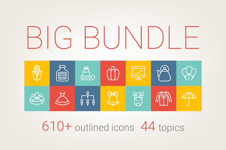 Outlined Icons Big Bundle