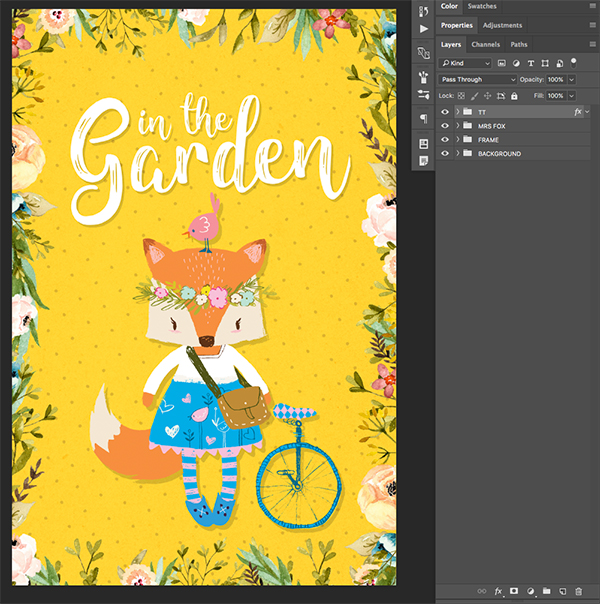 Mrs. Fox in the Garden