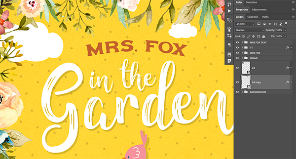 Mrs. Fox in the Garden