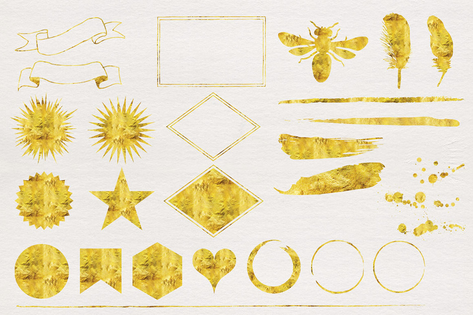 25 Gold Foil Graphics