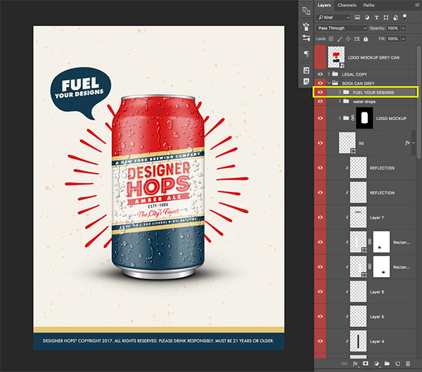 Designer Hops Beer Poster