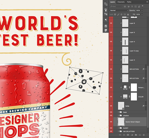 Designer Hops Beer Poster