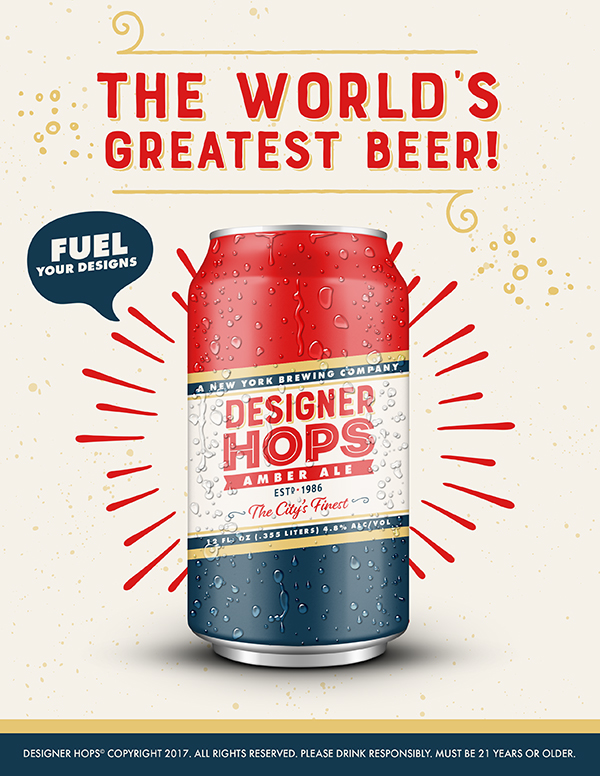 Designer Hops Beer Poster