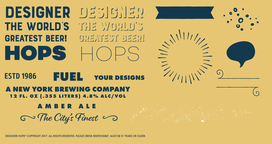 Designer Hops Beer Poster Freebies