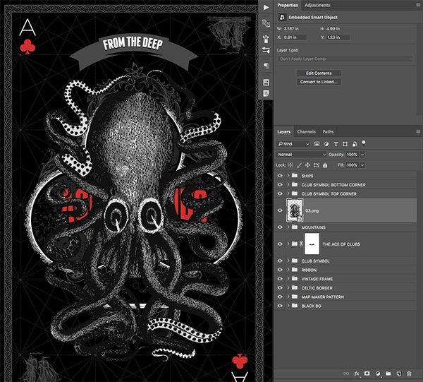 From the Deep Playing Card Design