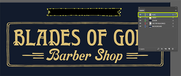 Blades of Gold Barber Shop Flyer