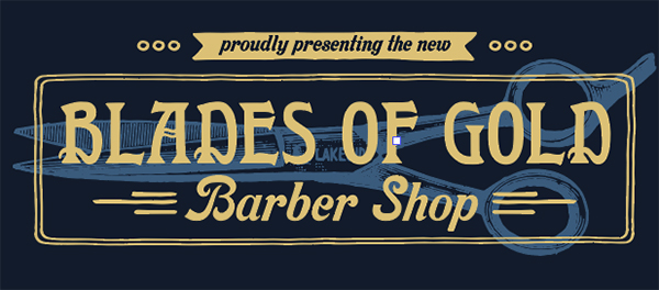 Blades of Gold Barber Shop Flyer