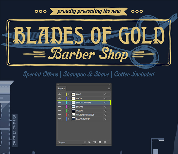 Blades of Gold Barber Shop Flyer