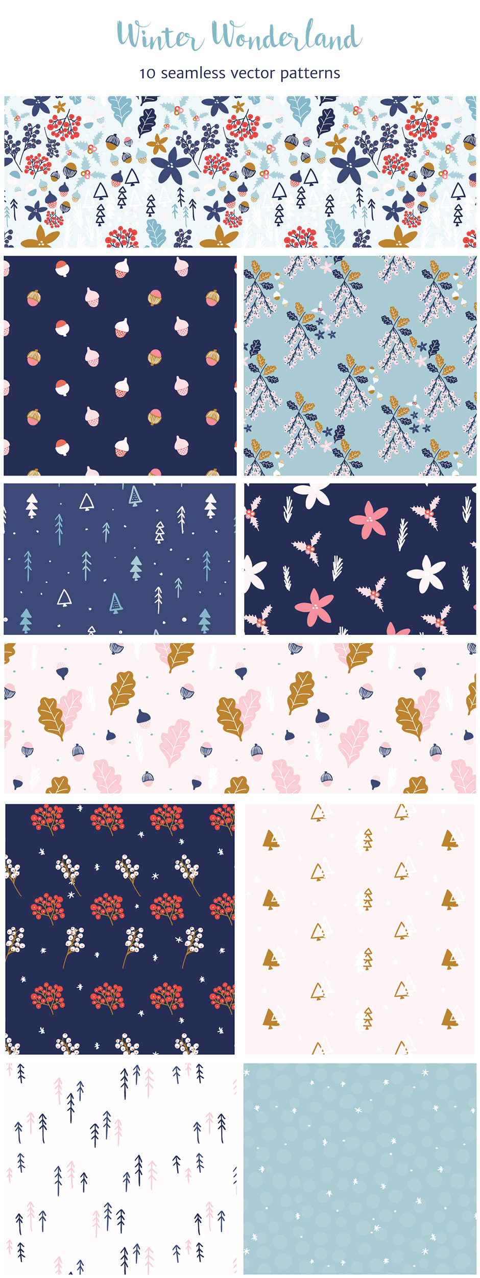 Winter Wonderland Christmas Patterns