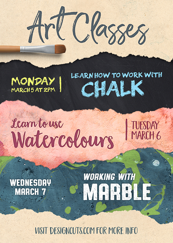 Create an Art Class Flyer Design in Photoshop