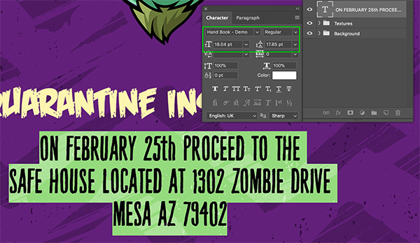 Zombie Party Invitation Design