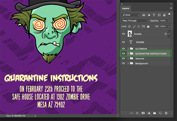 Zombie Party Invitation Design