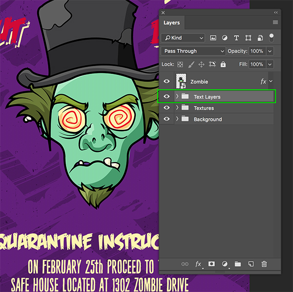 Zombie Party Invitation Design