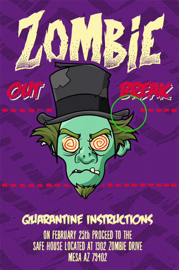 Zombie Party Invitation Design