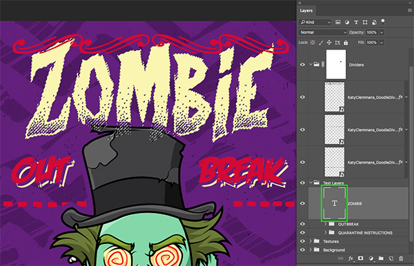 Zombie Party Invitation Design