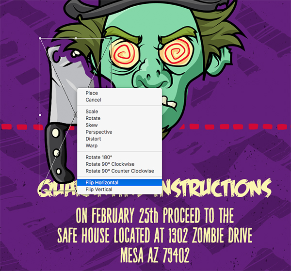 Zombie Party Invitation Design