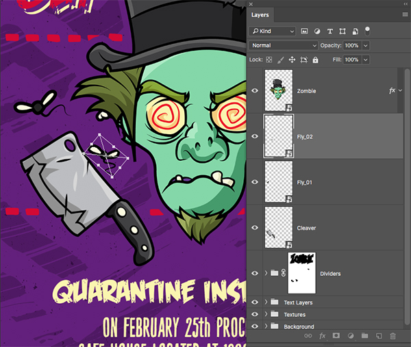 Zombie Party Invitation Design