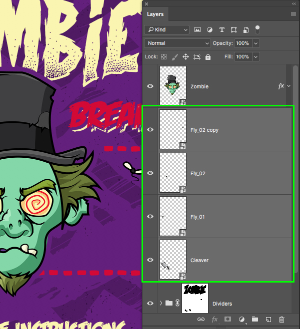 Zombie Party Invitation Design