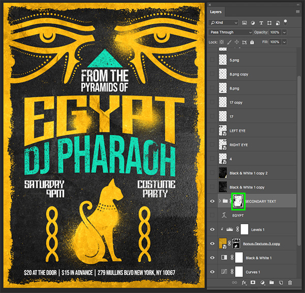 Egyptian Gig Poster Design