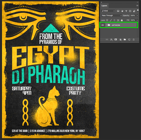 Egyptian Gig Poster Design