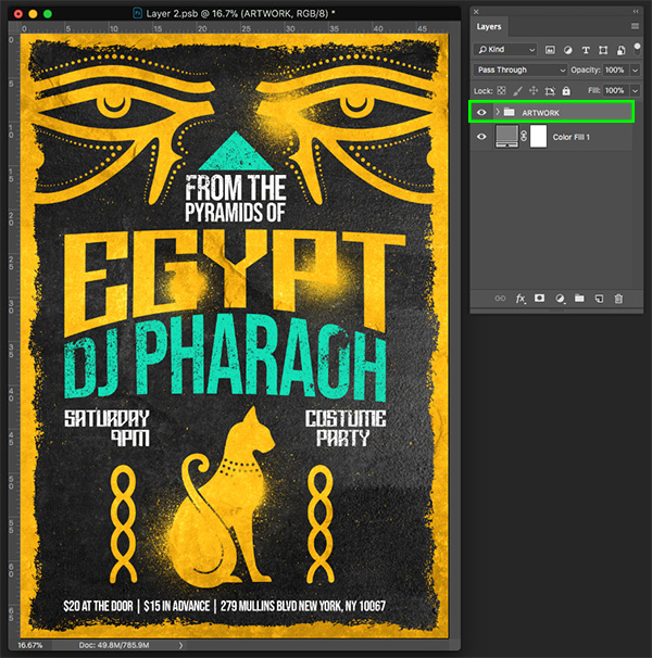 Egyptian Gig Poster Design