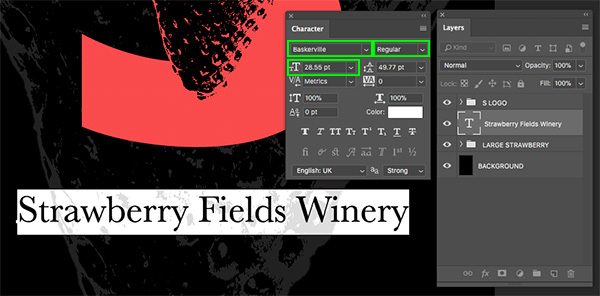 Strawberry Fields Winery Packaging Design