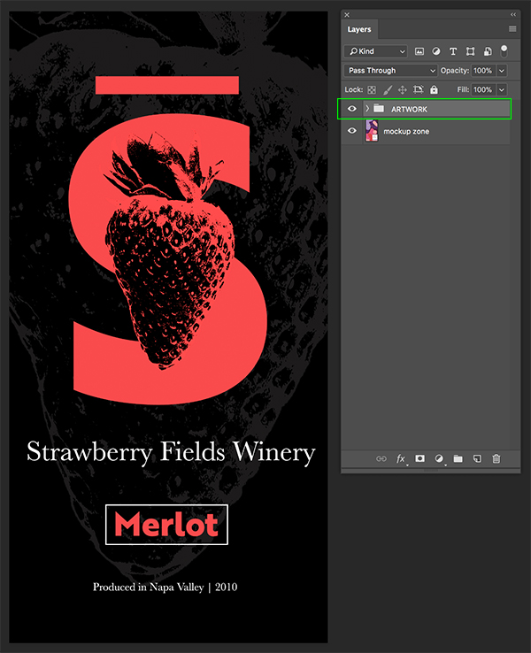 Strawberry Fields Winery Packaging Design