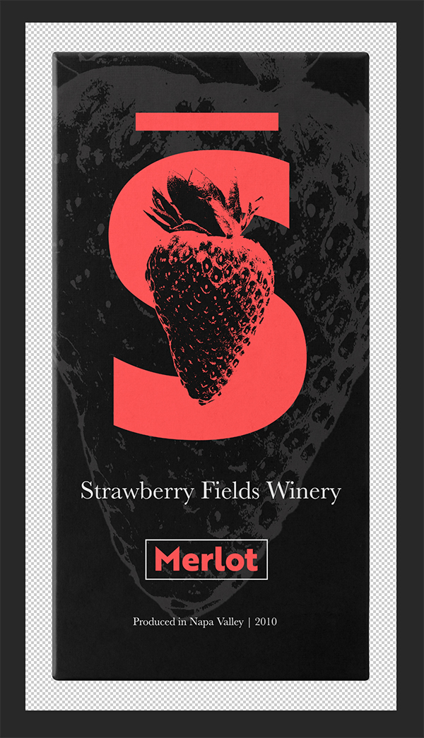 Strawberry Fields Winery Packaging Design