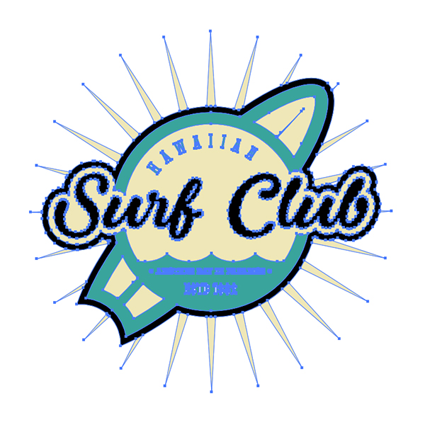 Hawaiian Surf Club Brand Design