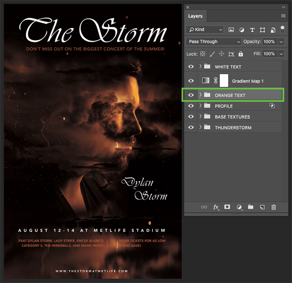 The Storm Concert Poster Design