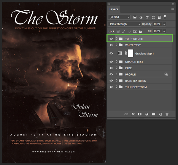 The Storm Concert Poster Design