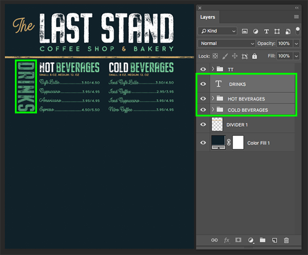 The Last Stand Menu Design