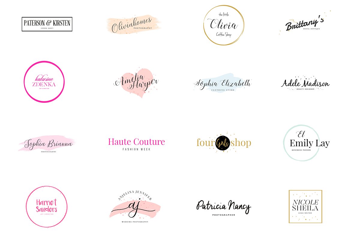 Girlboss Premade Branding Logos - Design Cuts