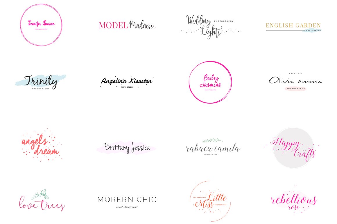 Girlboss Premade Branding Logos - Design Cuts