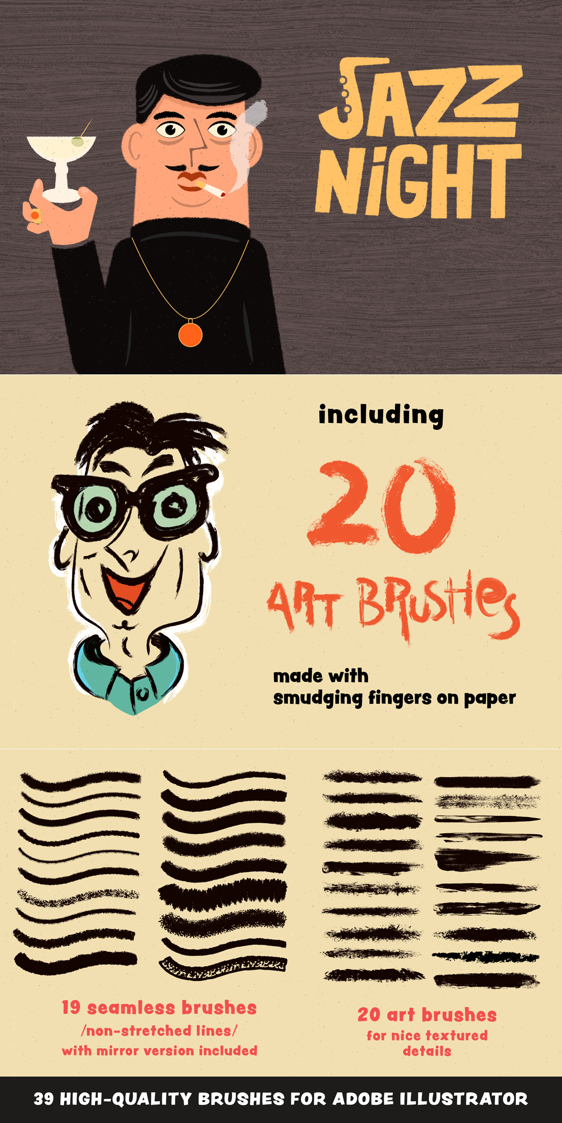1950s Artist Brush Pack for Adobe Illustrator - Design Cuts 1950s Artist Brush Pack for Adobe Illustrator - Design Cuts