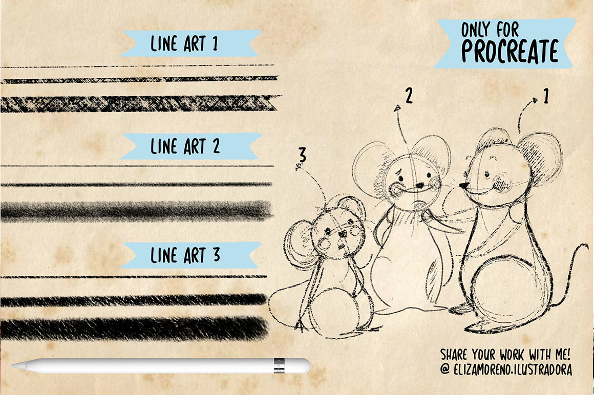 Line Art – Brushes For Procreate