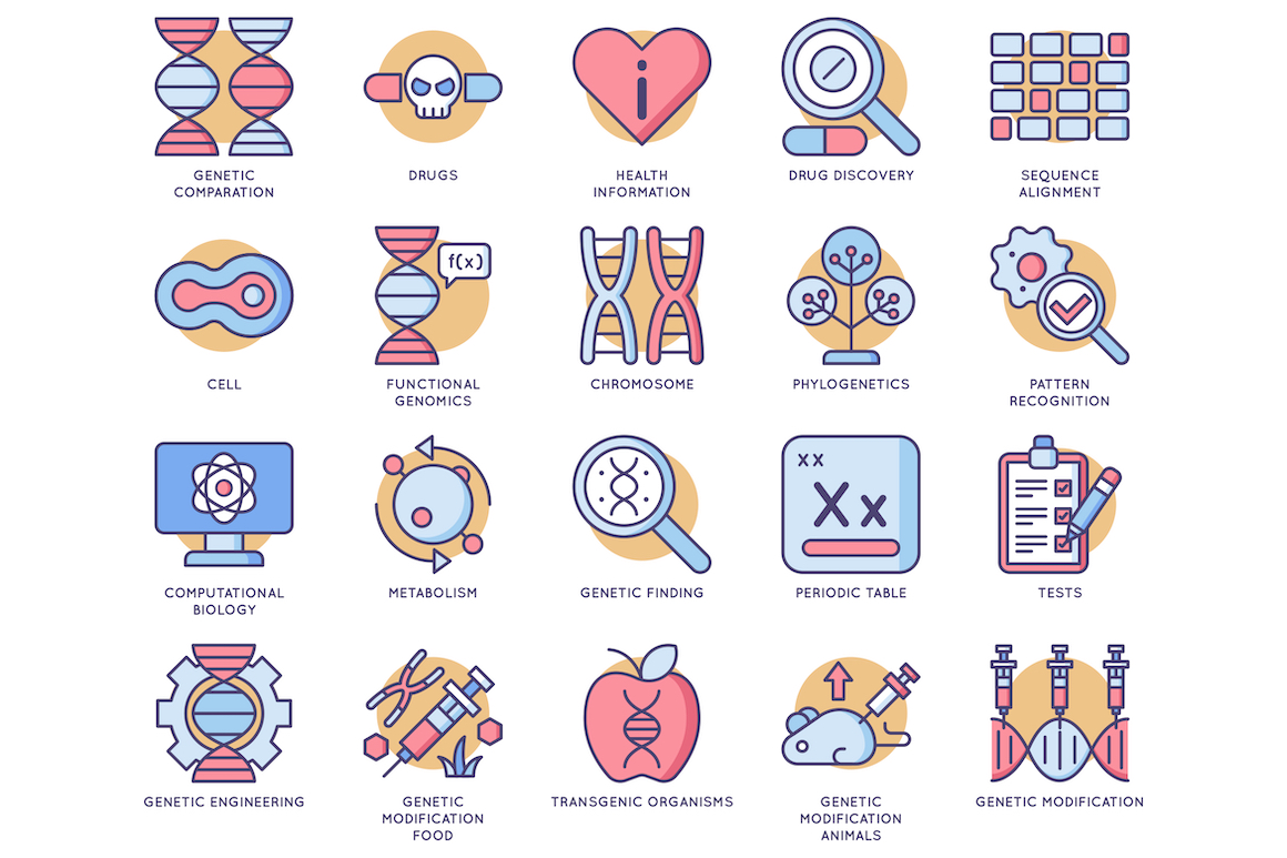 61 Bioengineering Icons