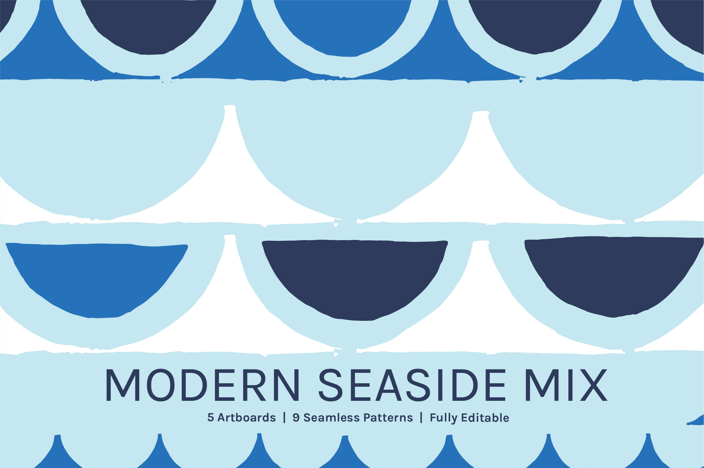 Modern Seaside Art Boards And Patterns