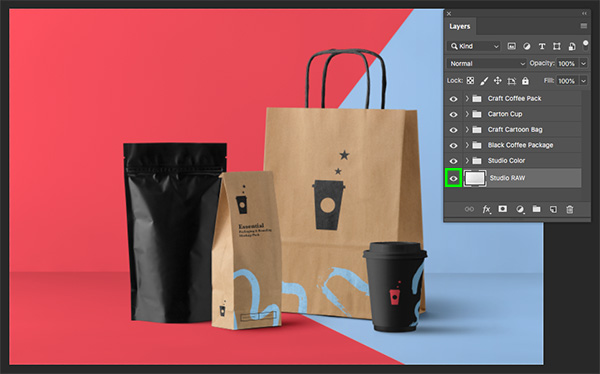 Part 1: Designing a Coffee Bag and Coffee Cup Mockup using Adobe  Illustrator and Adobe Dimension 