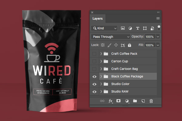 Wired Cafe Branded Packaging Design