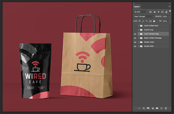 Wired Cafe Branded Packaging Design