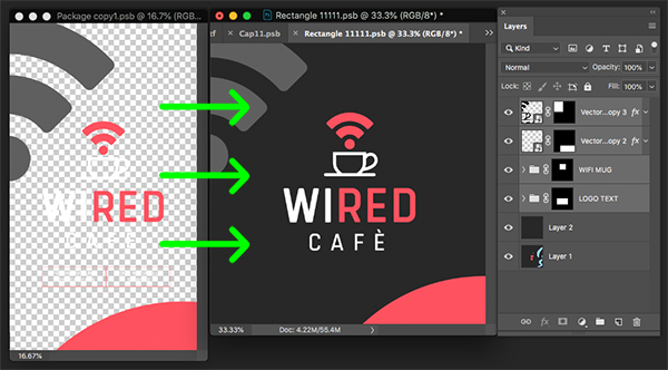 Wired Cafe Branded Packaging Design