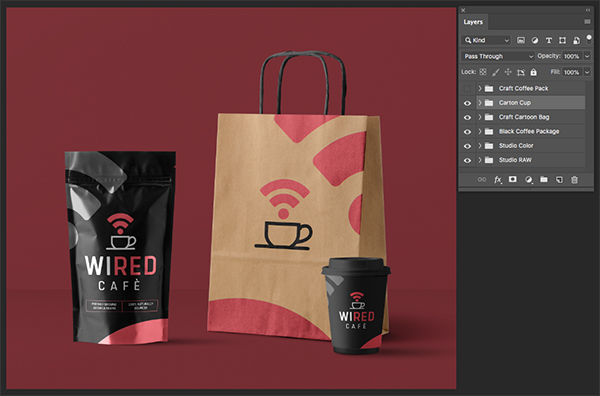 Wired Cafe Branded Packaging Design